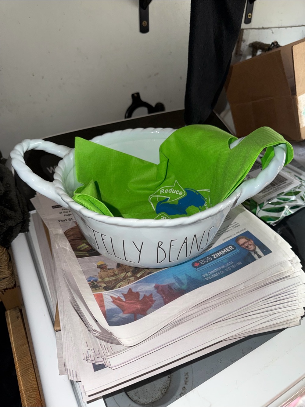 Rae Dunn Jelly Beans Ceramic basket - Picture 2 of 3